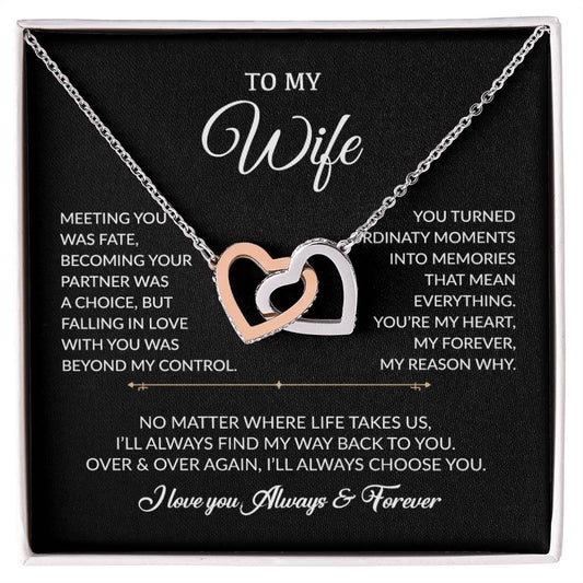 To My Wife Necklace, Gift For Wife, Anniversary Gift For Wife, Necklace For Wife 3_8_Black