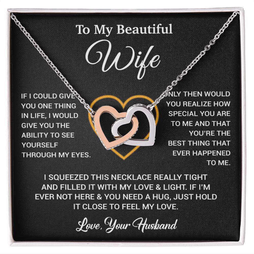To My Wife Necklace, Gift For Wife, Anniversary Gift For Wife, Necklace For Wife 26_5_Black
