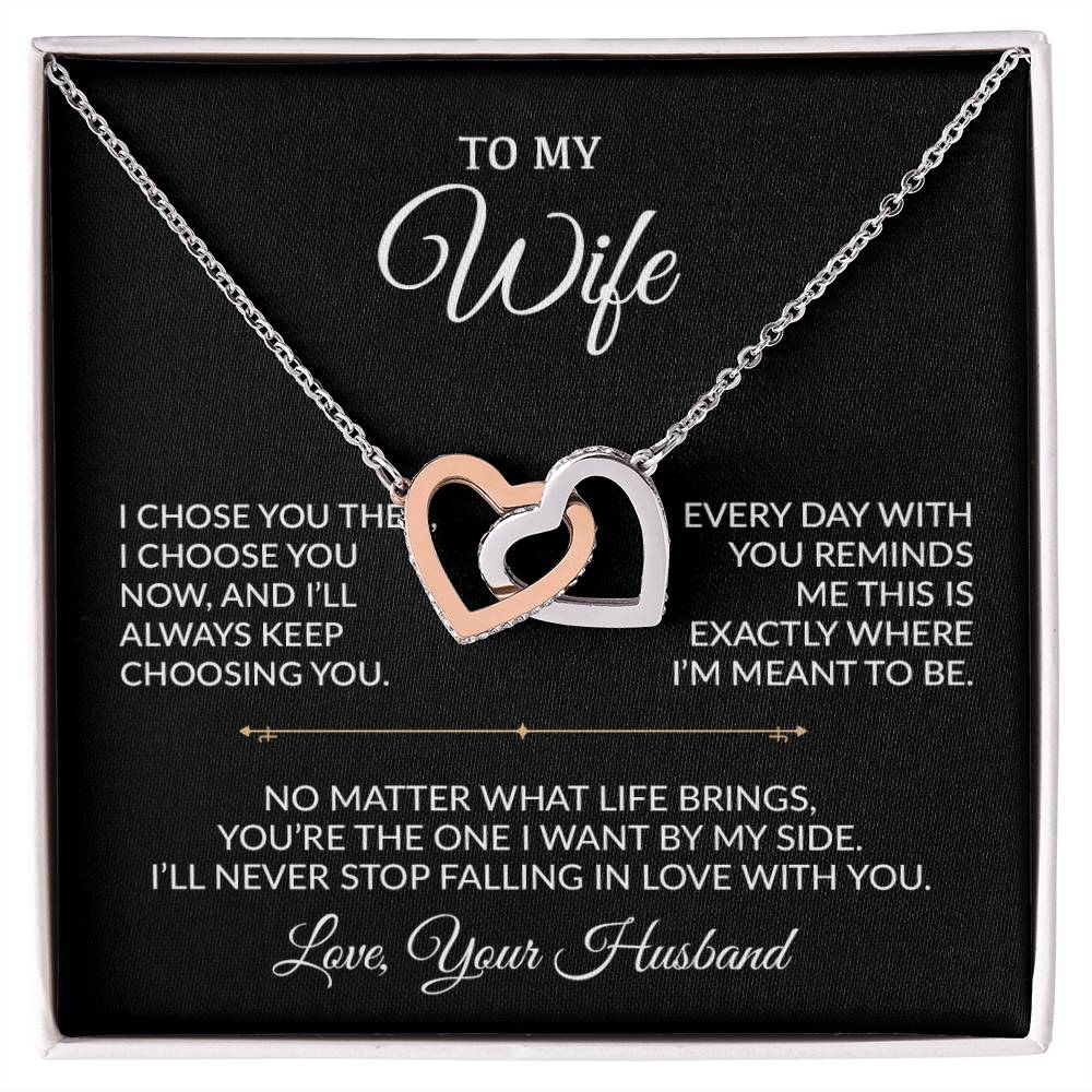 To My Wife Necklace, Gift For Wife, Anniversary Gift For Wife, Necklace For Wife 28_8_Black