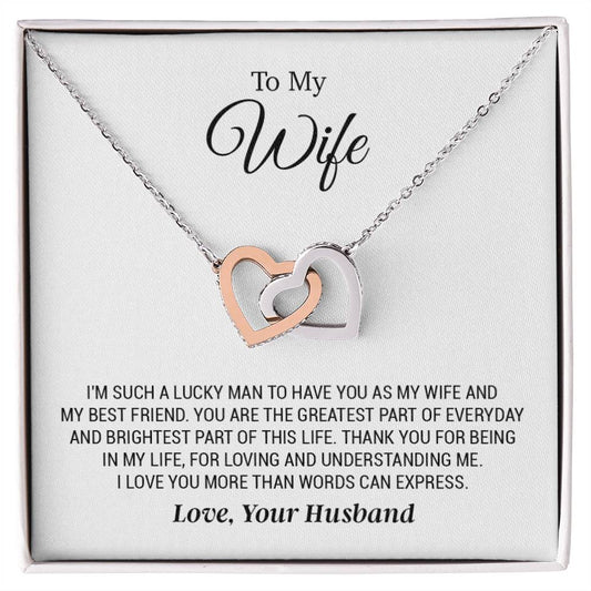 To My Wife Necklace, Wife Gift from Husband, Anniversary Gifts, Christmas Gift