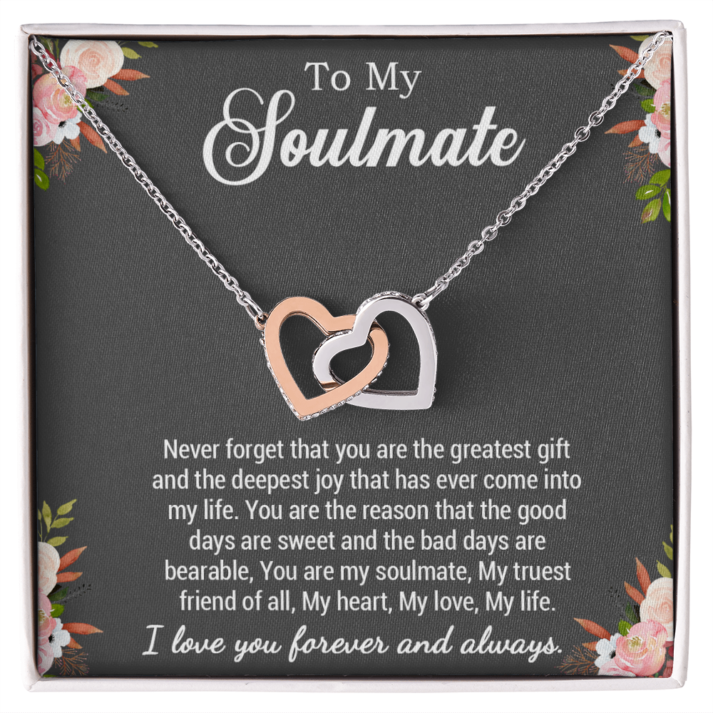 To My Soulmate Necklace, Valentine Gifts For Her, Gift For Girlfriend Wife