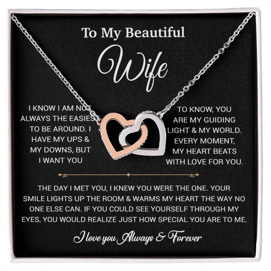 To My Wife Necklace, Gift For Wife, Anniversary Gift For Wife, Necklace For Wife 6_6_Black