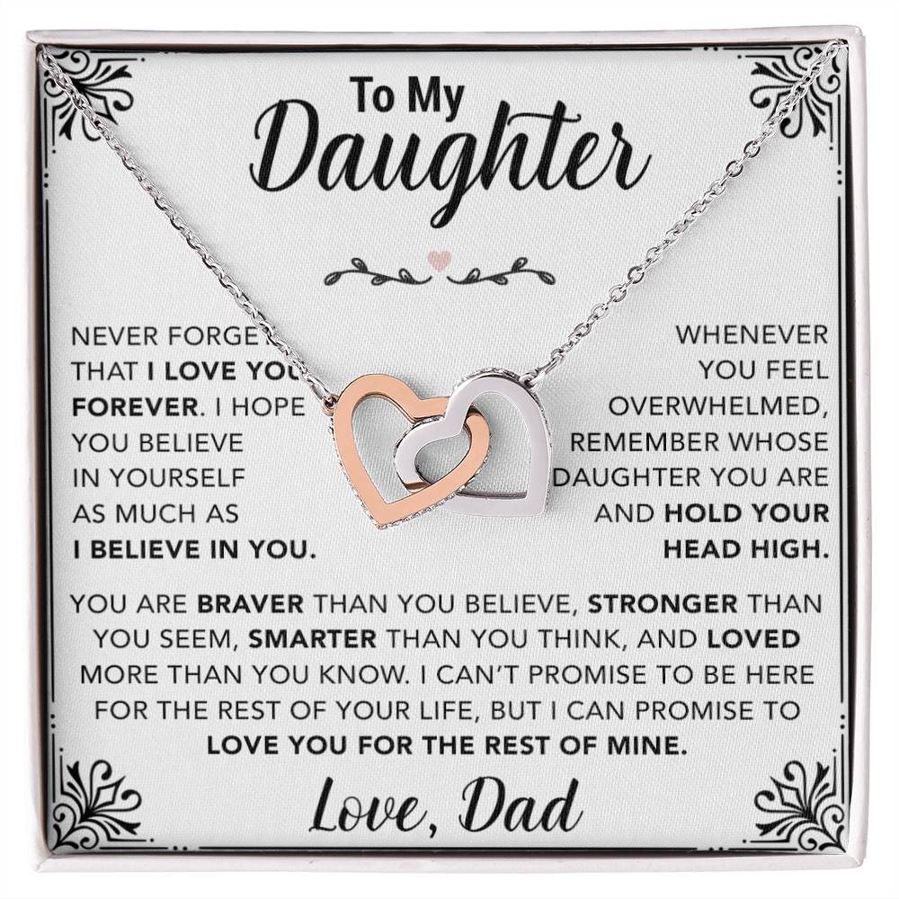 To My Daughter Necklace, Gift for Daughter from Dad, Father Daughter Necklace 30_11