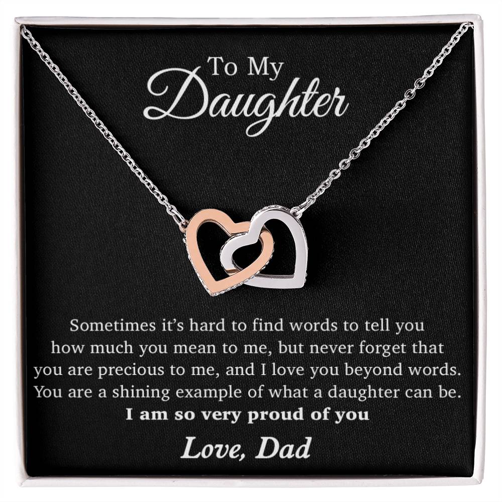 To My Daughter Necklace, Gift for Daughter from Dad, Birthday Gifts