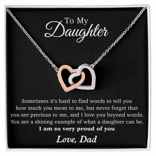 To My Daughter Necklace, Gift for Daughter from Dad, Birthday Gifts