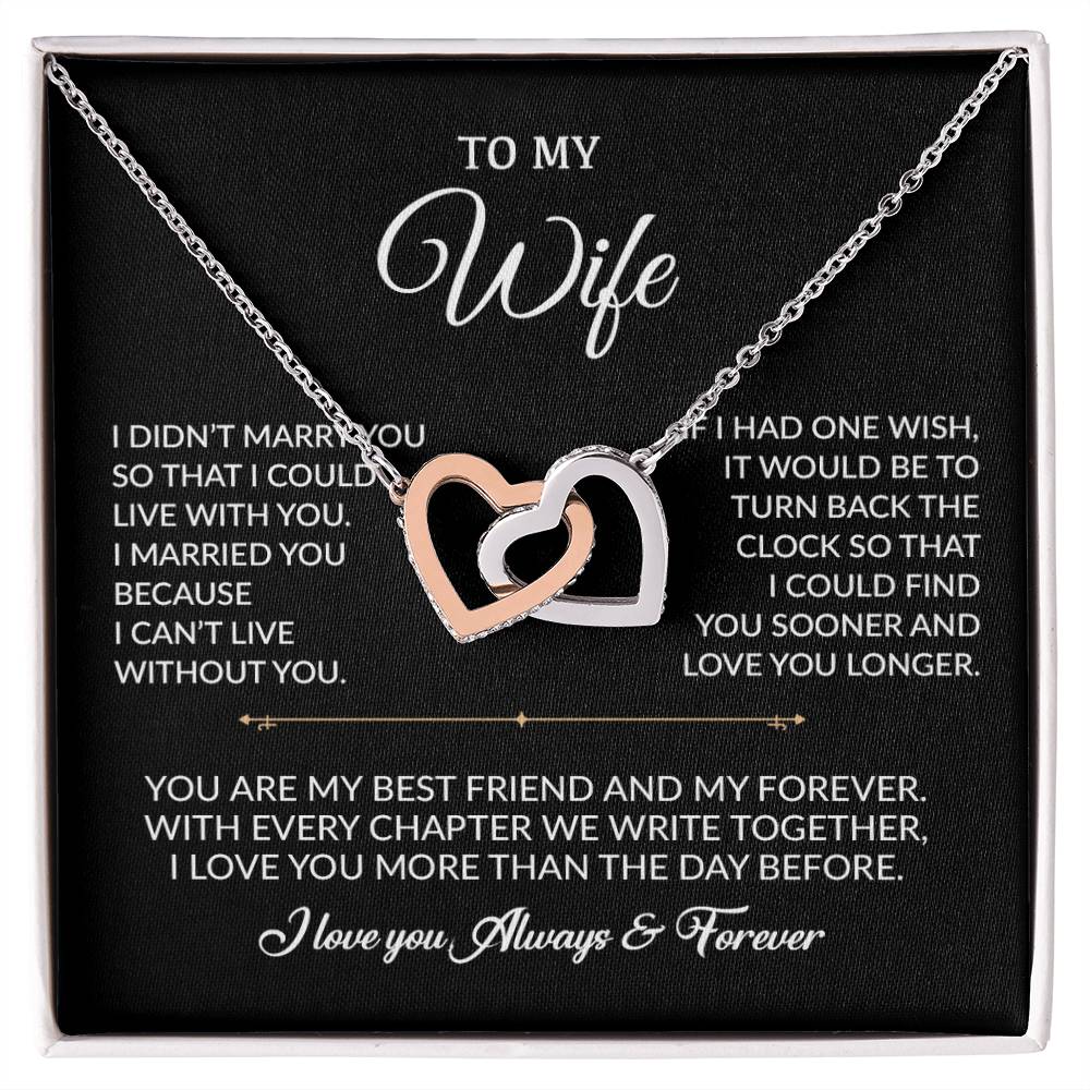 To My Wife Necklace, Gift For Wife, Anniversary Gift For Wife, Necklace For Wife 4_8_Black