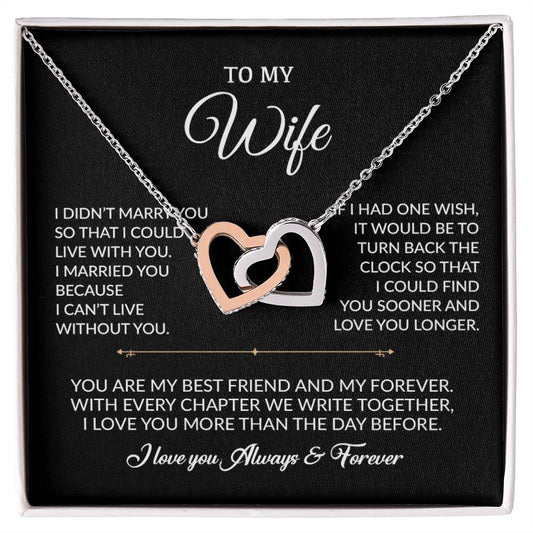 To My Wife Necklace, Gift For Wife, Anniversary Gift For Wife, Necklace For Wife 4_8_Black