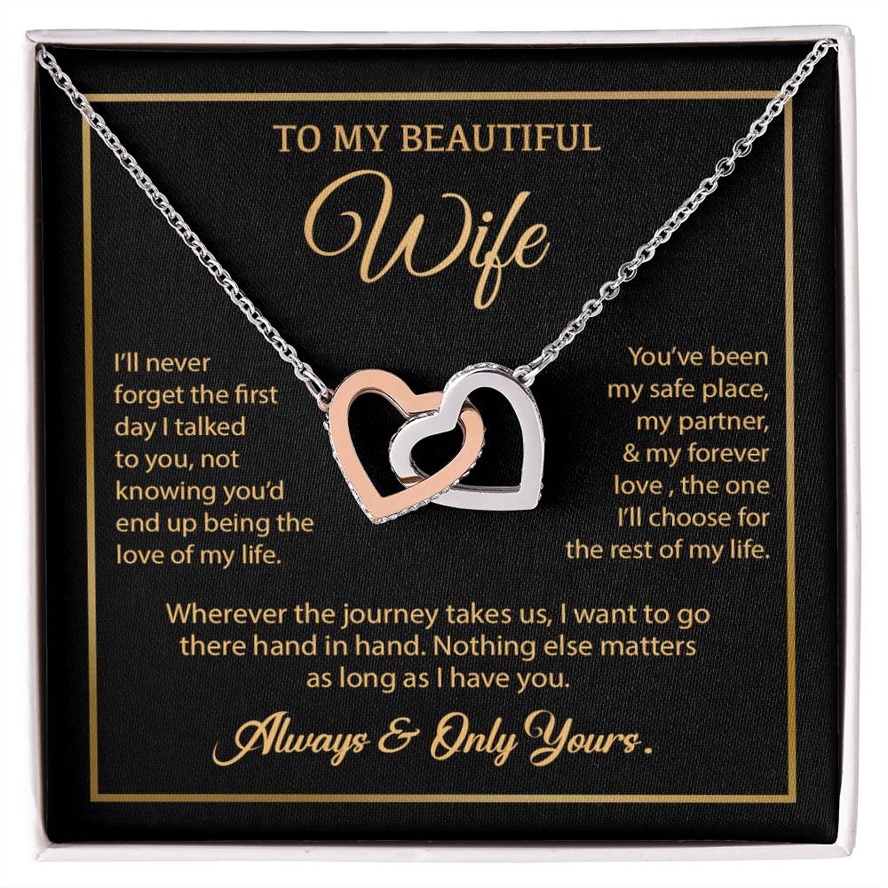 To My Wife Necklace, Gift For Wife, Anniversary Gift For Wife, Necklace For Wife 24_7_Gold