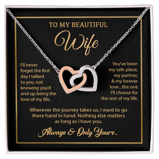 To My Wife Necklace, Gift For Wife, Anniversary Gift For Wife, Necklace For Wife 24_7_Gold
