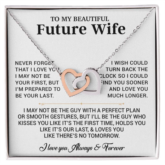 To My Beautiful Future Wife Necklace, Anniversary Birthday Christmas Gift for Her 26_6_White