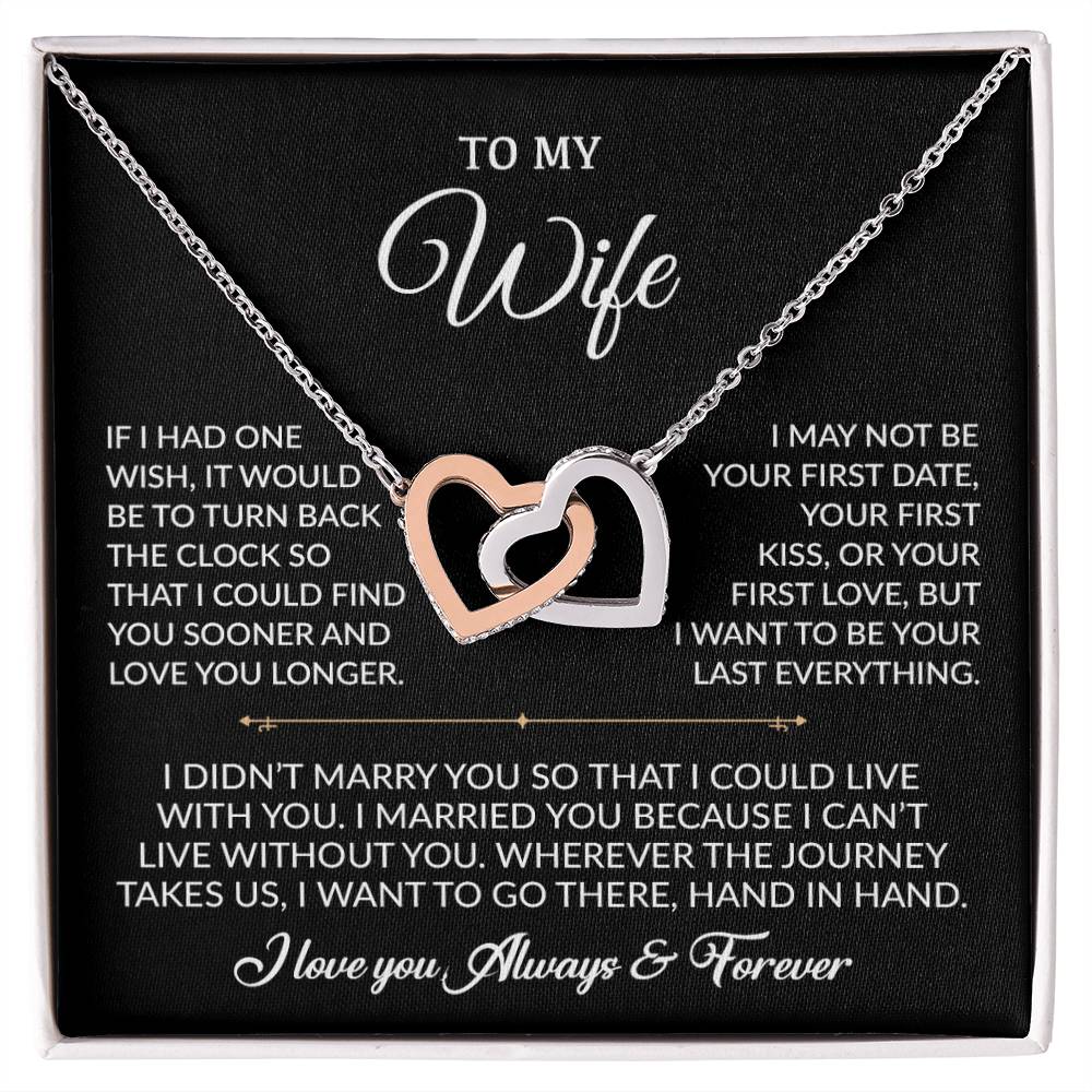 To My Wife Necklace, Gift For Wife, Anniversary Gift For Wife, Necklace For Wife 5_8_Black