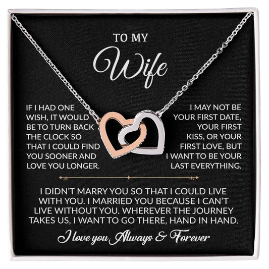 To My Wife Necklace, Gift For Wife, Anniversary Gift For Wife, Necklace For Wife 5_8_Black