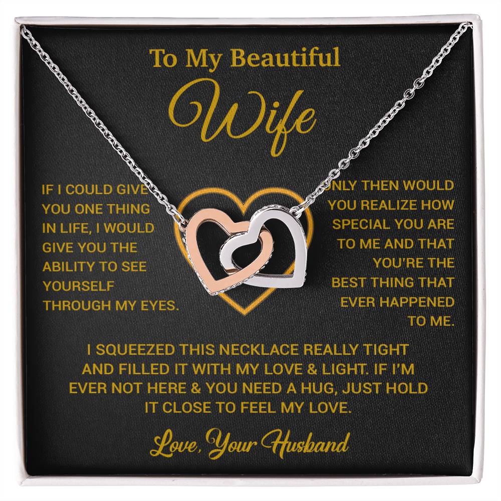 To My Wife Necklace, Gift For Wife, Anniversary Gift For Wife, Necklace For Wife 26_5_Gold