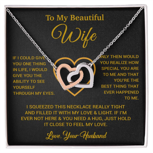 To My Wife Necklace, Gift For Wife, Anniversary Gift For Wife, Necklace For Wife 26_5_Gold