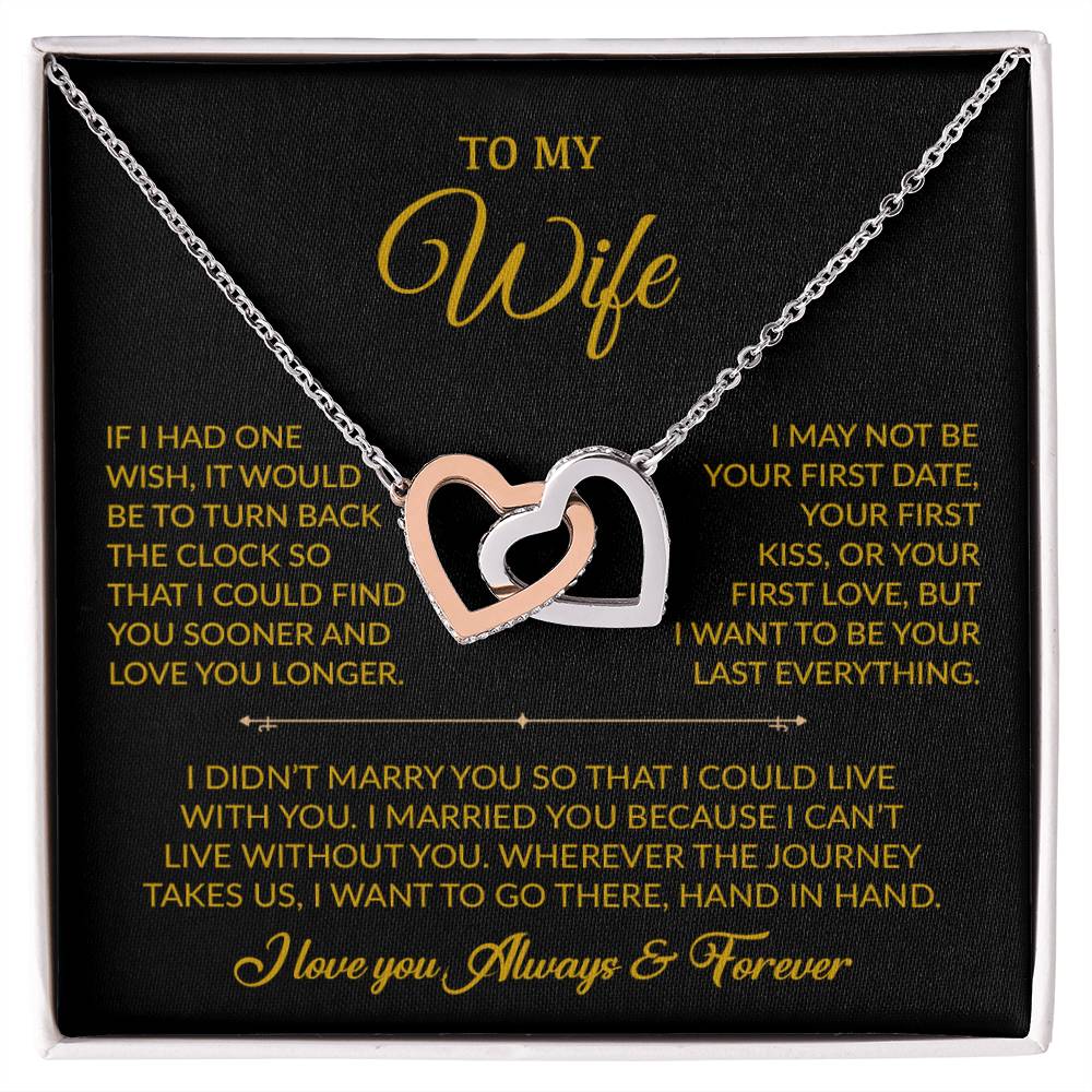 To My Wife Necklace, Gift For Wife, Anniversary Gift For Wife, Necklace For Wife 5_8_Gold