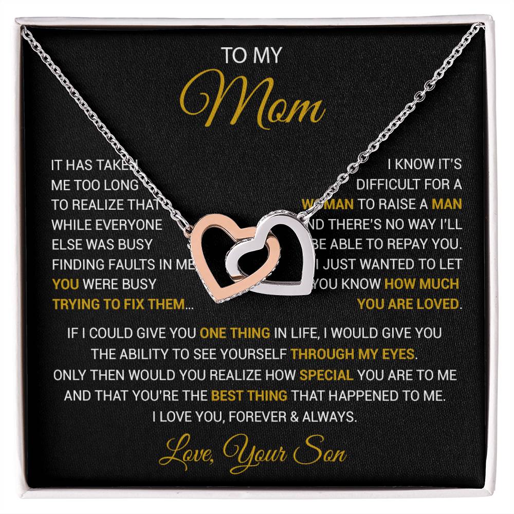 To My Mom Necklace, Mama, Gift From Son For Birthday, Mother 's Day Gift