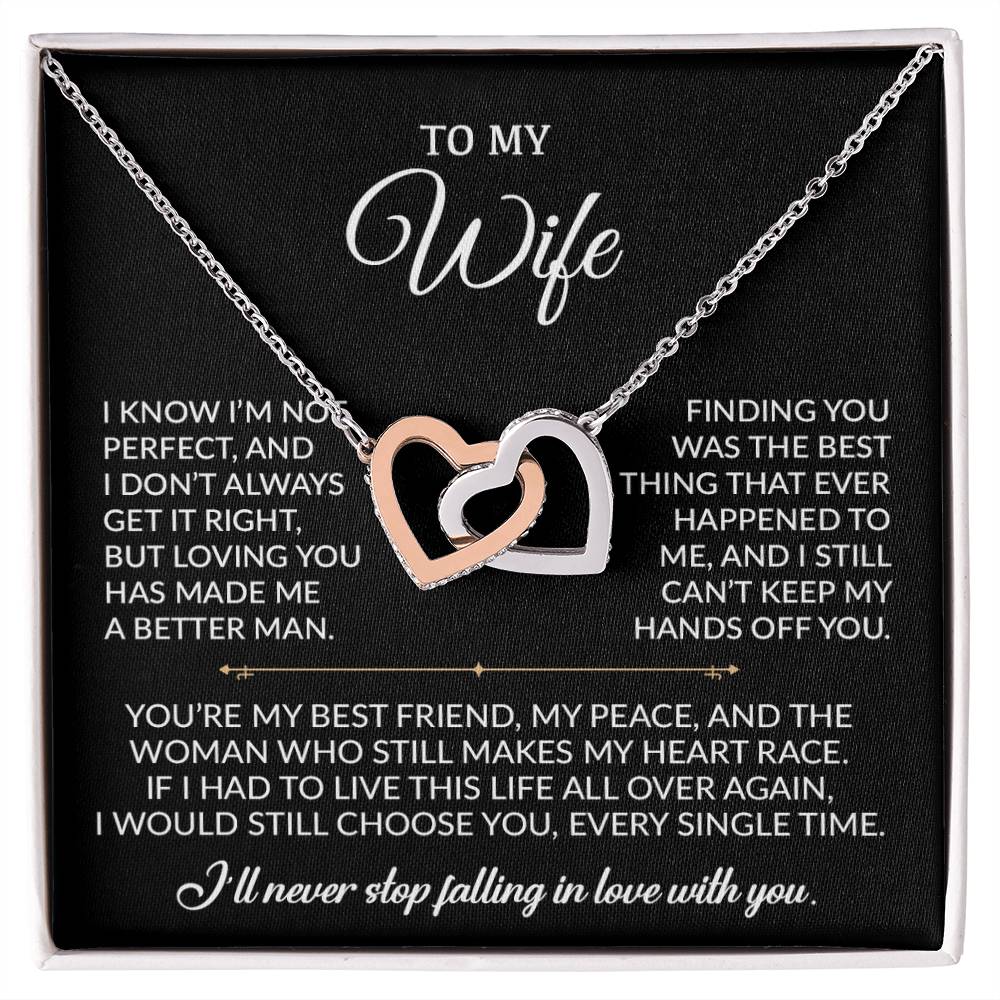 To My Wife Necklace, Gift For Wife, Anniversary Gift For Wife, Necklace For Wife 4_9_Black