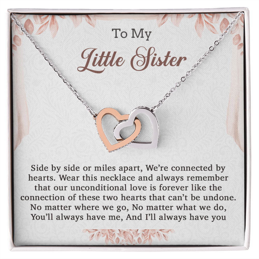 To My Little Sister Necklace, Little Sister Gift, Little Sister Necklace