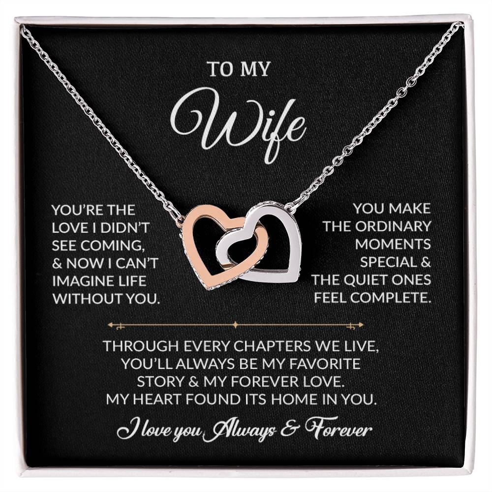 To My Wife Necklace, Gift For Wife, Anniversary Gift For Wife, Necklace For Wife 10_8_Black