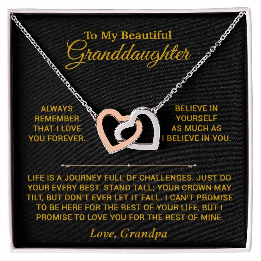 To My Granddaughter Necklace, Birthday Gift For Granddaughter, Birthday Gifts 7_6_Gold
