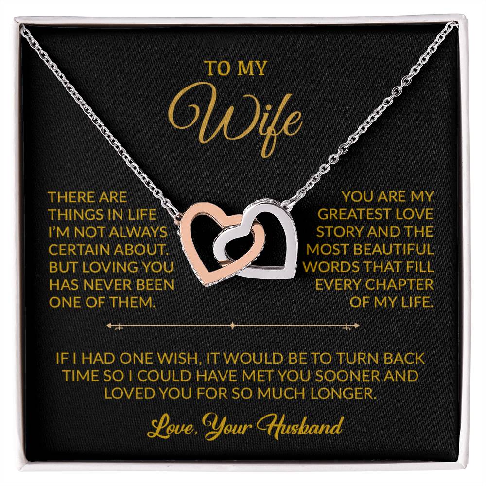 To My Wife Necklace, Gift For Wife, Anniversary Gift For Wife, Necklace For Wife 7_9_Gold