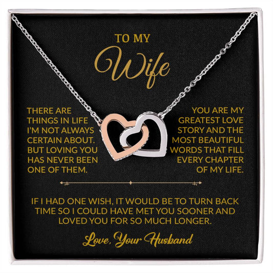 To My Wife Necklace, Gift For Wife, Anniversary Gift For Wife, Necklace For Wife 7_9_Gold