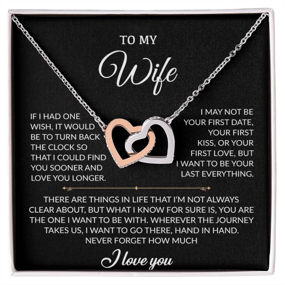 To My Wife Necklace, Gift For Wife, Anniversary Gift For Wife, Necklace For Wife 28_7_Black