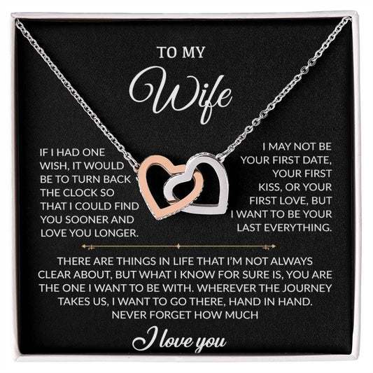 To My Wife Necklace, Gift For Wife, Anniversary Gift For Wife, Necklace For Wife 28_7_Black