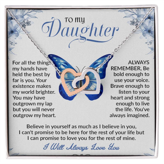 To My Daughter Necklace, Daughter Father Necklace, Daughter Gifts from Dad