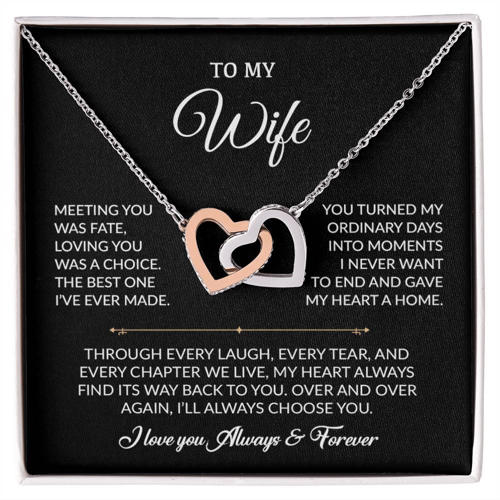 To My Wife Necklace, Gift For Wife, Anniversary Gift For Wife, Necklace For Wife 1_8_Black