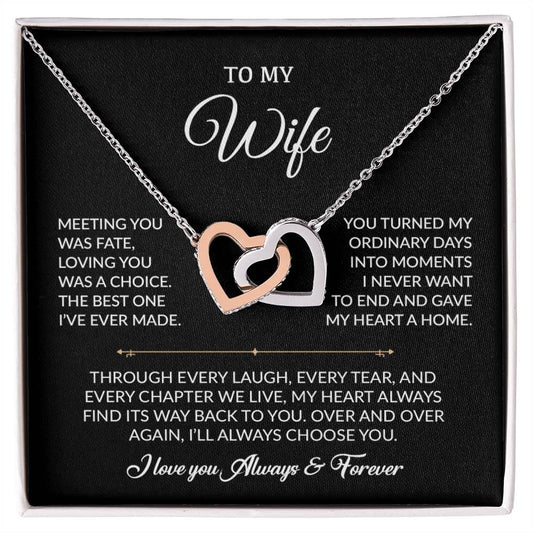 To My Wife Necklace, Gift For Wife, Anniversary Gift For Wife, Necklace For Wife 1_8_Black