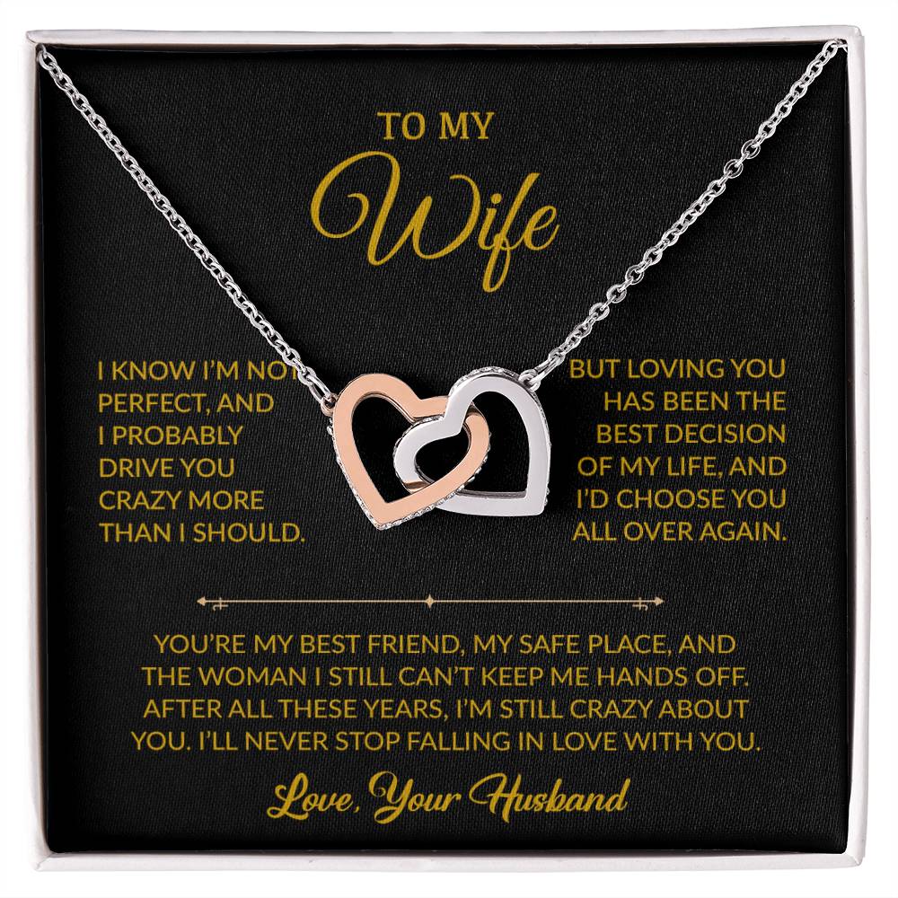 To My Wife Necklace, Gift For Wife, Anniversary Gift For Wife, Necklace For Wife 3_9_Gold