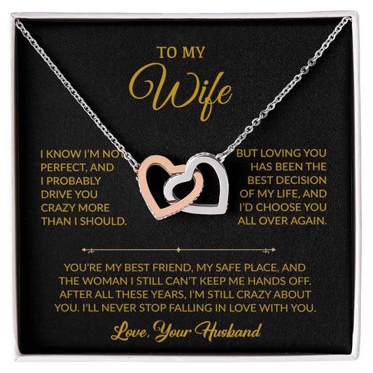 To My Wife Necklace, Gift For Wife, Anniversary Gift For Wife, Necklace For Wife 3_9_Gold