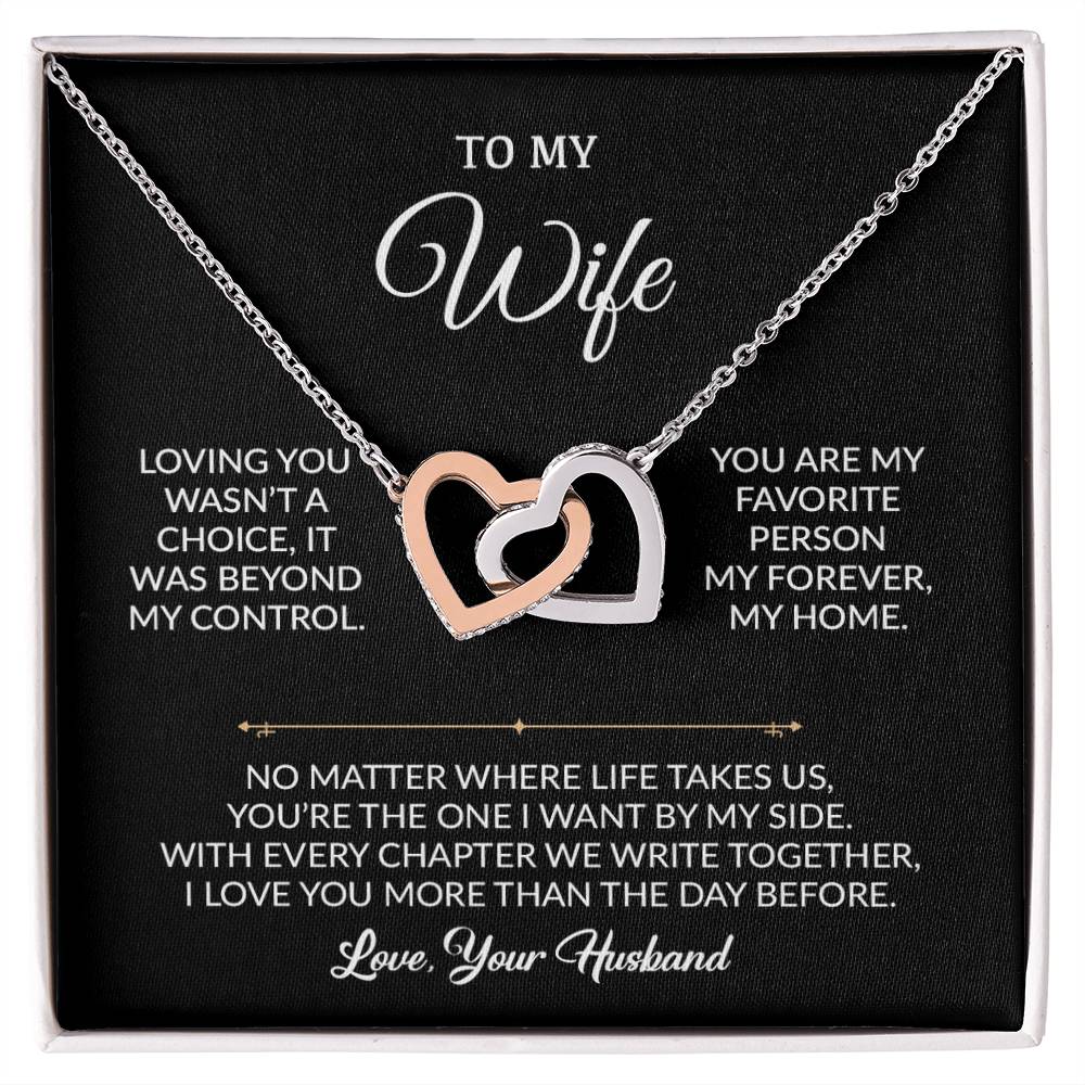 To My Wife Necklace, Gift For Wife, Anniversary Gift For Wife, Necklace For Wife 26_8_Black