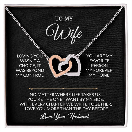 To My Wife Necklace, Gift For Wife, Anniversary Gift For Wife, Necklace For Wife 26_8_Black