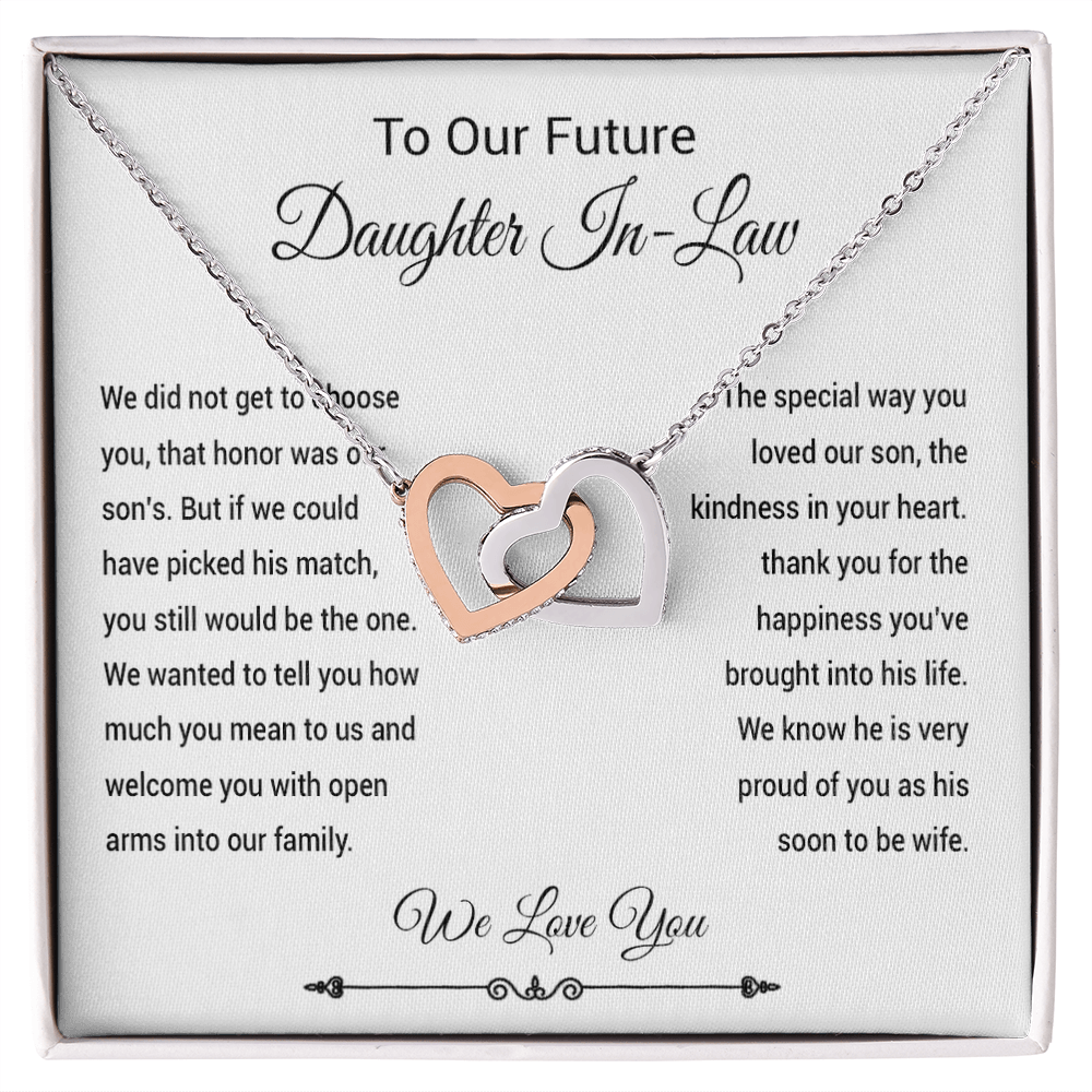 To Our Future Daughter In Law Necklace, Daughter In Law Into Family, Wedding