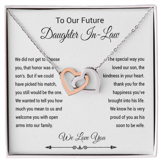 To Our Future Daughter In Law Necklace, Daughter In Law Into Family, Wedding