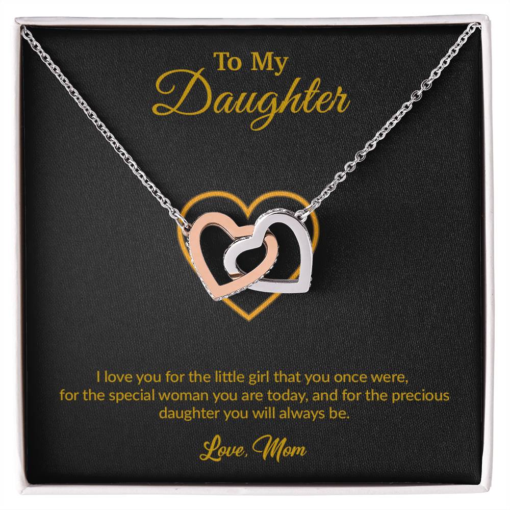 To My Daughter Necklace, Gift for Daughter from Mom, Mother Daughter Necklace 11_8_Gold