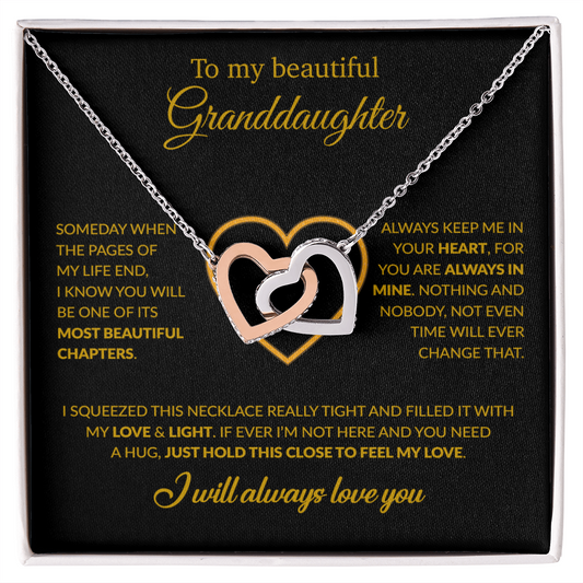 To My Granddaughter Necklace, Birthday Gift For Granddaughter From Grandpa 5_12_Gold