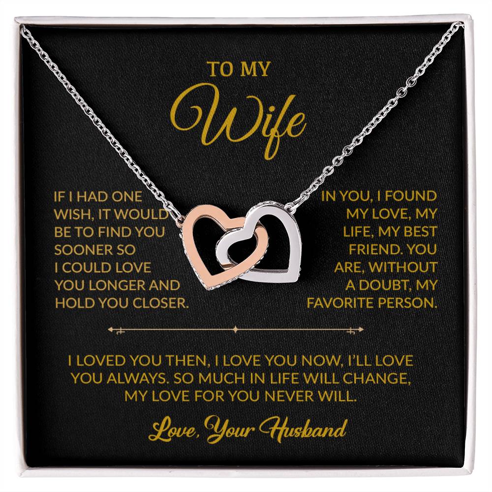 To My Wife Necklace, Gift For Wife, Anniversary Gift For Wife, Necklace For Wife 12_9_Gold
