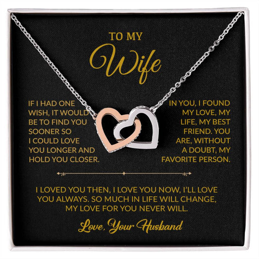 To My Wife Necklace, Gift For Wife, Anniversary Gift For Wife, Necklace For Wife 12_9_Gold