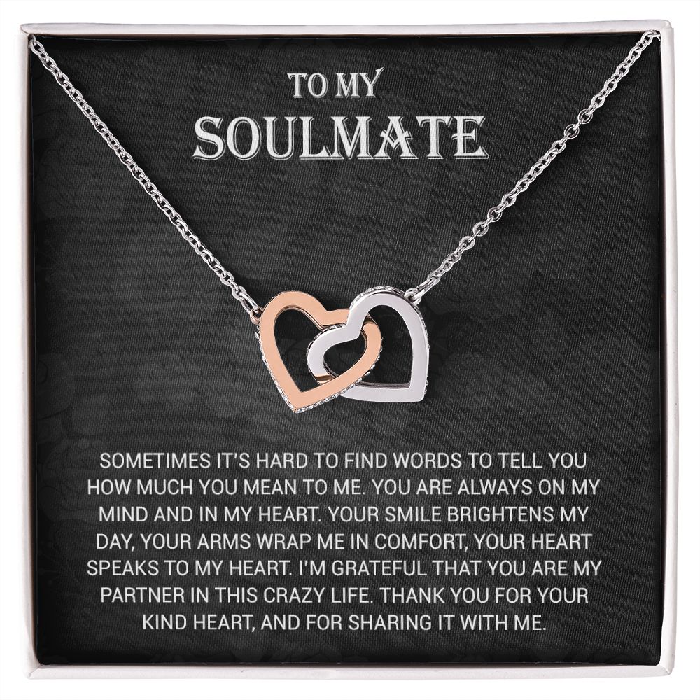 To My Soulmate Necklace, Valentines Day Gift, Gift For Wife, Anniversary Gift