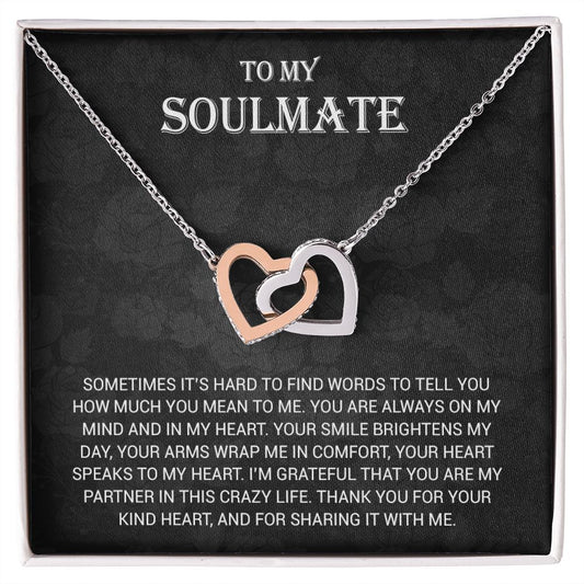 To My Soulmate Necklace, Valentines Day Gift, Gift For Wife, Anniversary Gift
