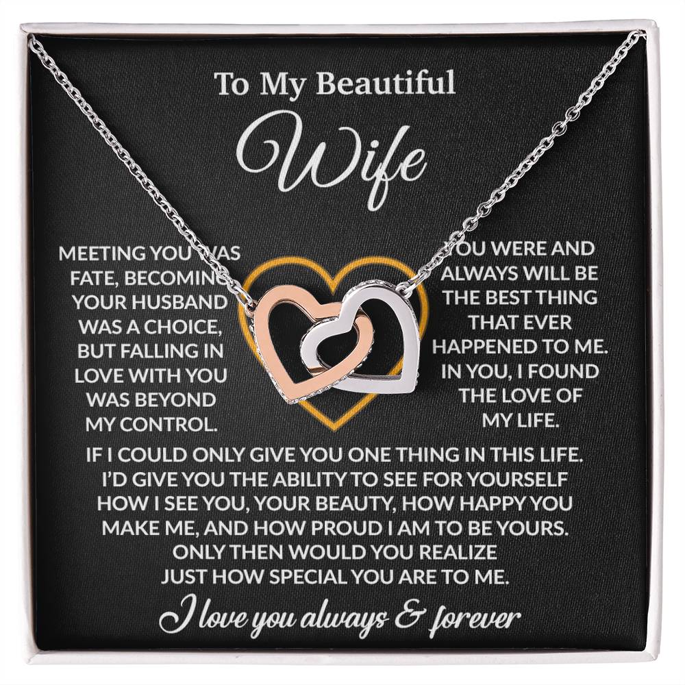 To My Wife Necklace, Wife Gift from Husband, Christmas Gift 27_11_Black