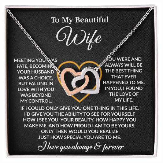 To My Wife Necklace, Wife Gift from Husband, Christmas Gift 27_11_Black