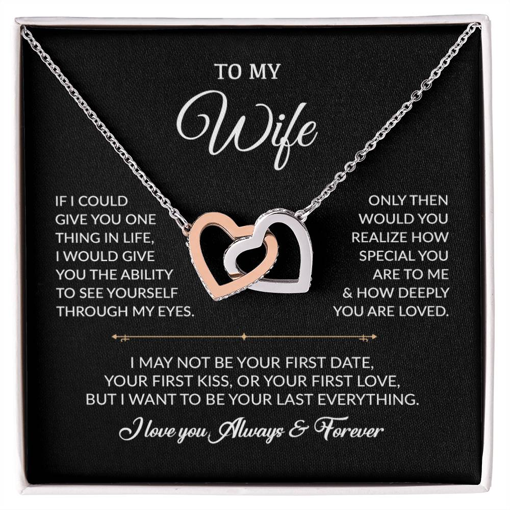 To My Wife Necklace, Gift For Wife, Anniversary Gift For Wife, Necklace For Wife 30_7_Black