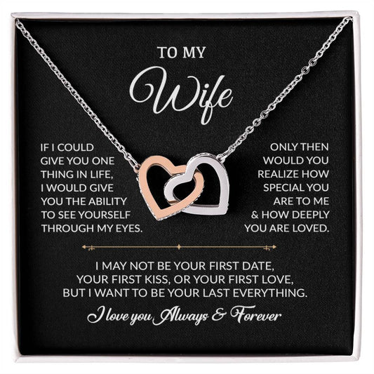 To My Wife Necklace, Gift For Wife, Anniversary Gift For Wife, Necklace For Wife 30_7_Black