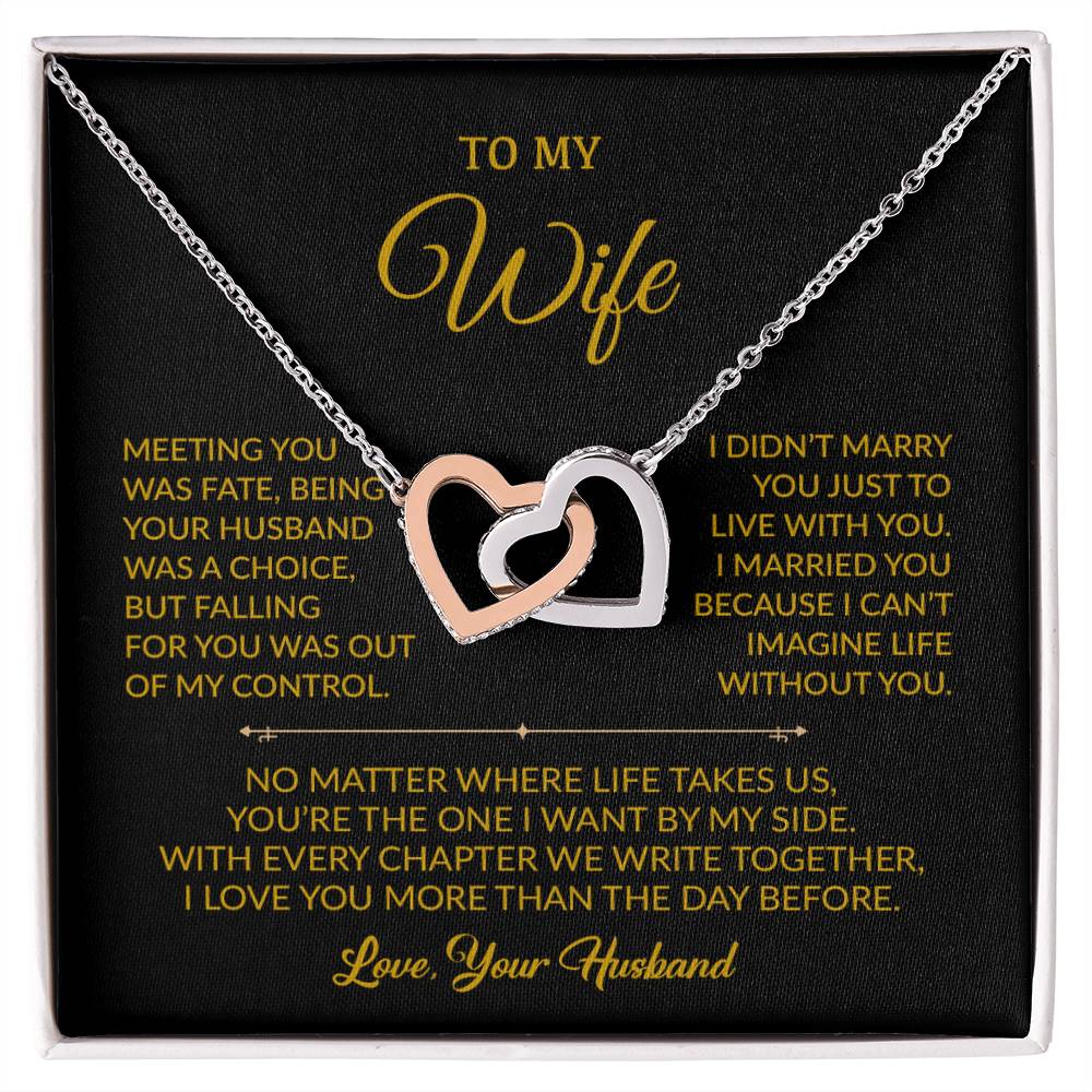 To My Wife Necklace, Gift For Wife, Anniversary Gift For Wife, Necklace For Wife 18_8_Gold