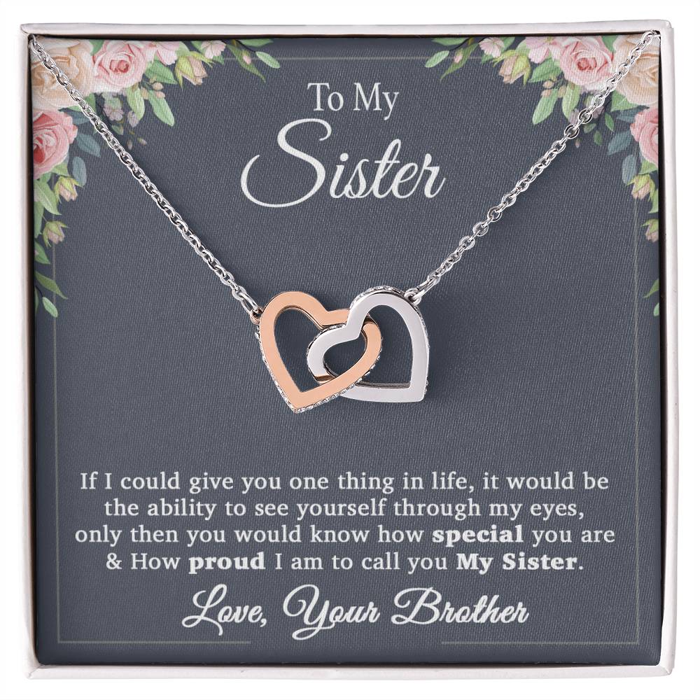 To My Sister Necklace, Brother to Sister, Birthday gift For Sister from Brother 20_11