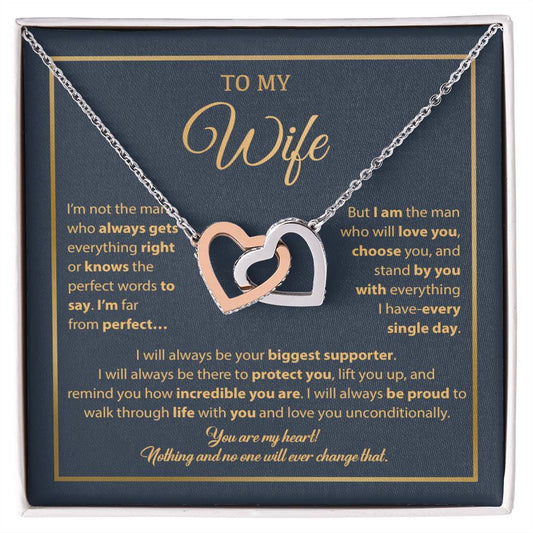 To My Wife Necklace, Gift For Wife, Anniversary Gift For Wife, Necklace For Wife 5_1_Blue